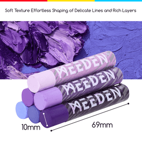 MEEDEN Soft Purple Oil Pastels 6 Pcs Set
