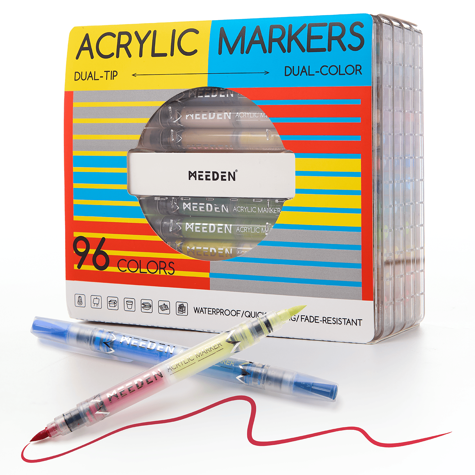 MEEDEN Dual Tip Acrylic Paint Markers – 48 / 96 / 120 Colors MEEDEN Dual Tip Acrylic Paint Markers – 48 / 96 / 120 Colors