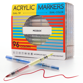 MEEDEN Dual Tip Acrylic Paint Markers – 48 / 96 / 120 Colors