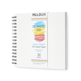 MEEDEN 8 x 8 inches Oil Pastel Paper Pad: 30 Sheets Fine Textured - 140lb/300gsm