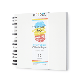 MEEDEN 8 x 8 inches Oil Pastel Paper Pad: 30 Sheets Fine Textured - 140lb/300gsm