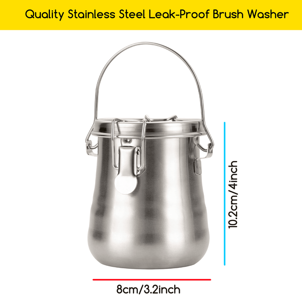 MEEDEN Portable Paint Brush Washer: Airtight Stainless Steel - Medium