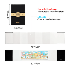MEEDEN Portable Watercolor Paper Sketchbook