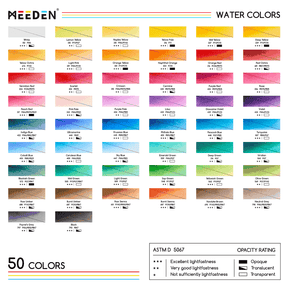 MEEDEN Travel Watercolor Paint Set , 50 Colors
