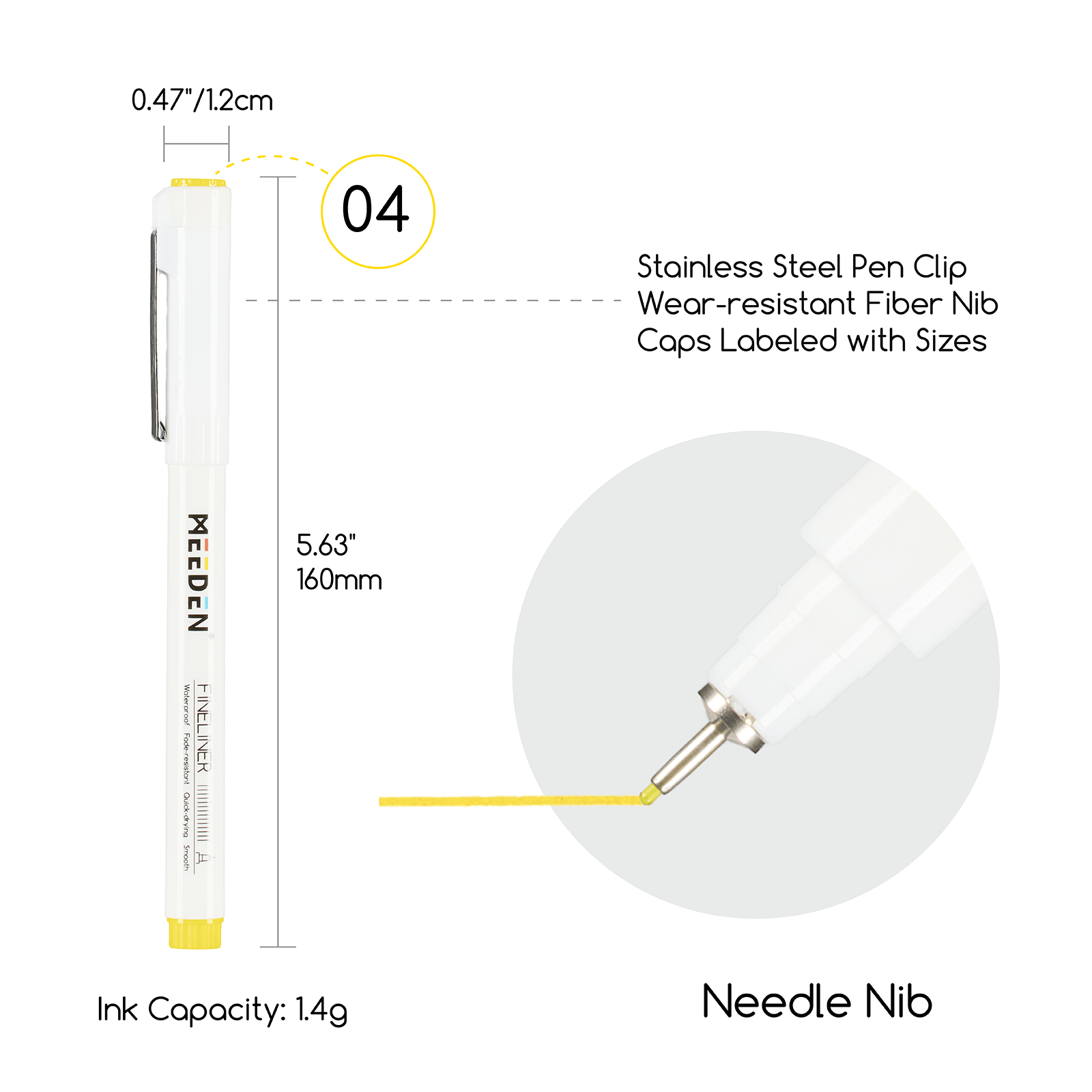 MEEDEN Micro Fineliner Drawing Pens: 12 Colors 0.4mm Fine Liner Pen Set