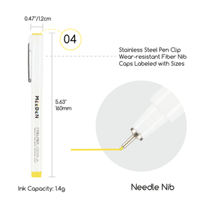 MEEDEN Micro Fineliner Drawing Pens: 12 Colors 0.4mm Fine Liner Pen Set