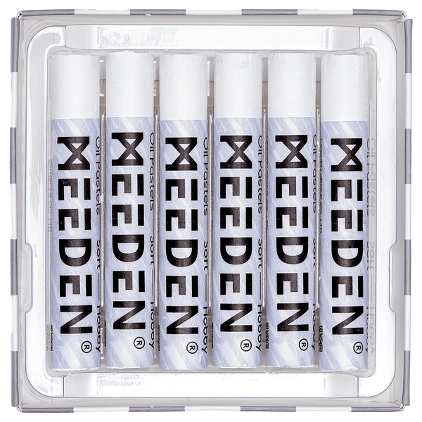 MEEDEN Soft White Oil Pastels: 6 Pcs