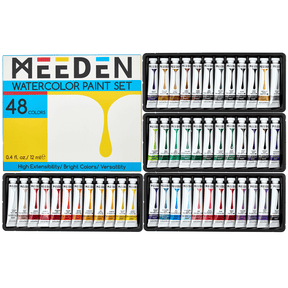MEEDEN Watercolor Paint Set, 48 Tubes, 12 ml / 0.41 oz