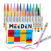 MEEDEN Soft Brush Tip Acrylic Paint Marker – 24 / 48 / 72 Colors