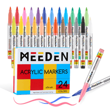 MEEDEN Soft Brush Tip Acrylic Paint Marker – 24 / 48 / 72 Colors