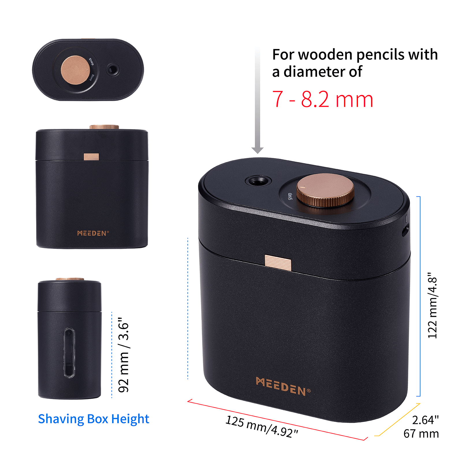 MEEDEN Long Point Pencil Sharpener: Electric Pencil Sharpener for Artist