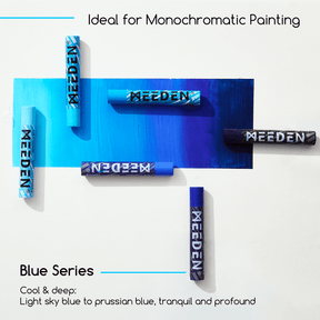 MEEDEN Soft Blue Oil Pastels 6 Pcs Set