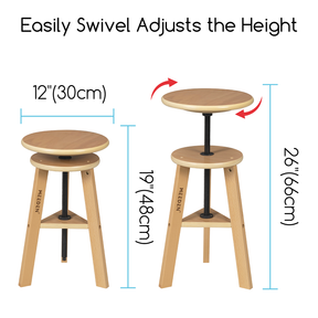MEEDEN Adjustable Wooden Drafting Table & Stool Set , Natural-XSZ-2
