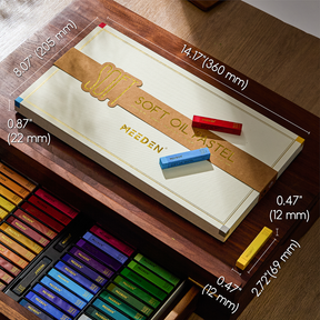 MEEDEN Soft Oil Pastels Set, 48 Colors + 2 Bonus Whites + 2 Bonus Black