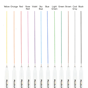 MEEDEN Micro Fineliner Drawing Pens: 12 Colors 0.4mm Fine Liner Pen Set