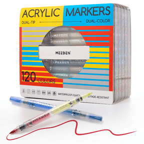 MEEDEN Dual Tip Acrylic Paint Markers – 48 / 96 / 120 Colors