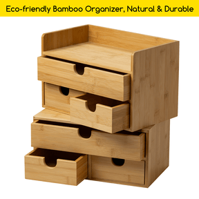 MEEDEN Bamboo Desk Organizer with Drawers