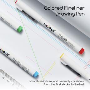 MEEDEN Micro Fineliner Drawing Pens: 12 Colors 0.4mm Fine Liner Pen Set