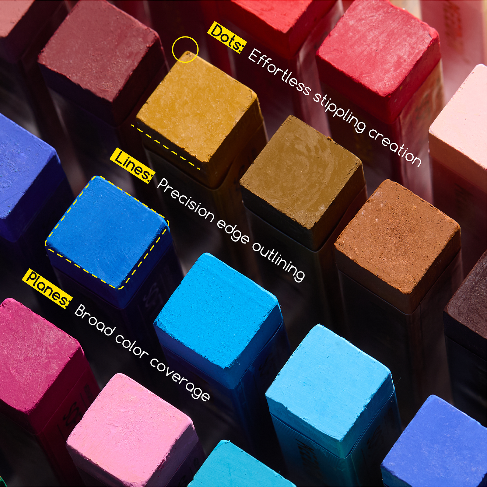 MEEDEN Soft Oil Pastels Set, 48 Colors + 2 Bonus Whites + 2 Bonus Black