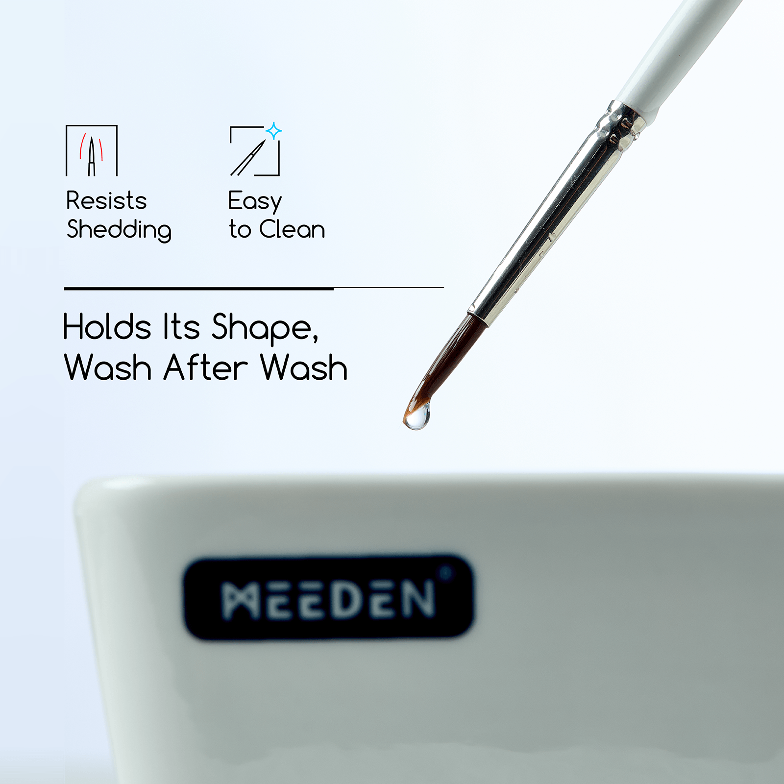 MEEDEN 10 Pcs Detail Paint Brush Set: Fine Tip Nylon Brushes for Miniatures