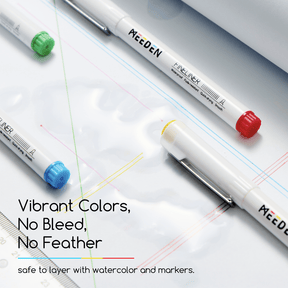 MEEDEN Micro Fineliner Drawing Pens: 12 Colors 0.4mm Fine Liner Pen Set
