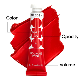 MEEDEN Gouache Paint Set, 12 Tubes, 12 ml / 0.4oz