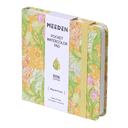MEEDEN Floral Fabric Watercolor Sketchbook: 100% Cotton Hot Press, 300gsm, Pocket Size 4.7" x 4.7" -   Lemon Lily