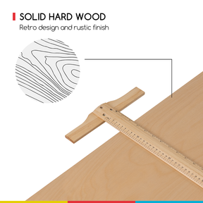 MEEDEN Adjustable Wooden Drafting Table & Stool Set , Natural-XSZ-2