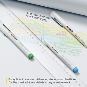 MEEDEN Micro Fineliner Drawing Pens: 12 Colors 0.4mm Fine Liner Pen Set
