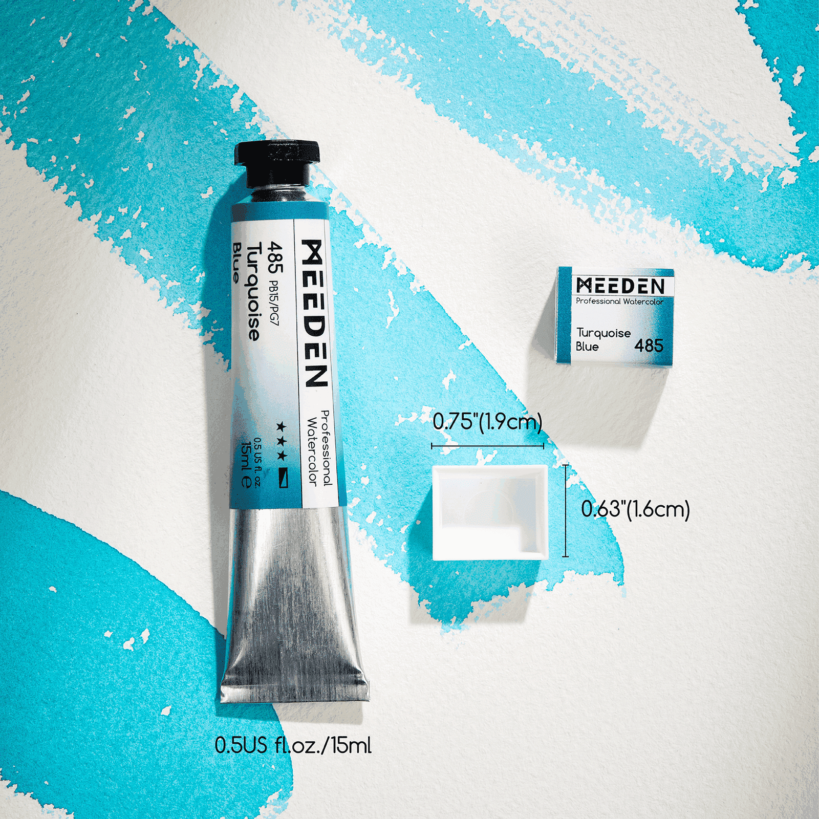 MEEDEN Professional Artist Watercolor Paint, 15ml/0.5oz