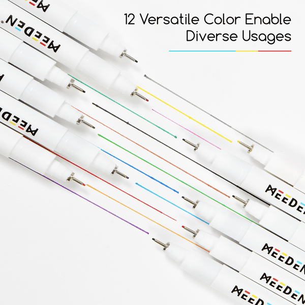 MEEDEN Micro Fineliner Drawing Pens: 12 Colors 0.4mm Fine Liner Pen Set
