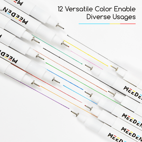 MEEDEN Micro Fineliner Drawing Pens: 12 Colors 0.4mm Fine Liner Pen Set