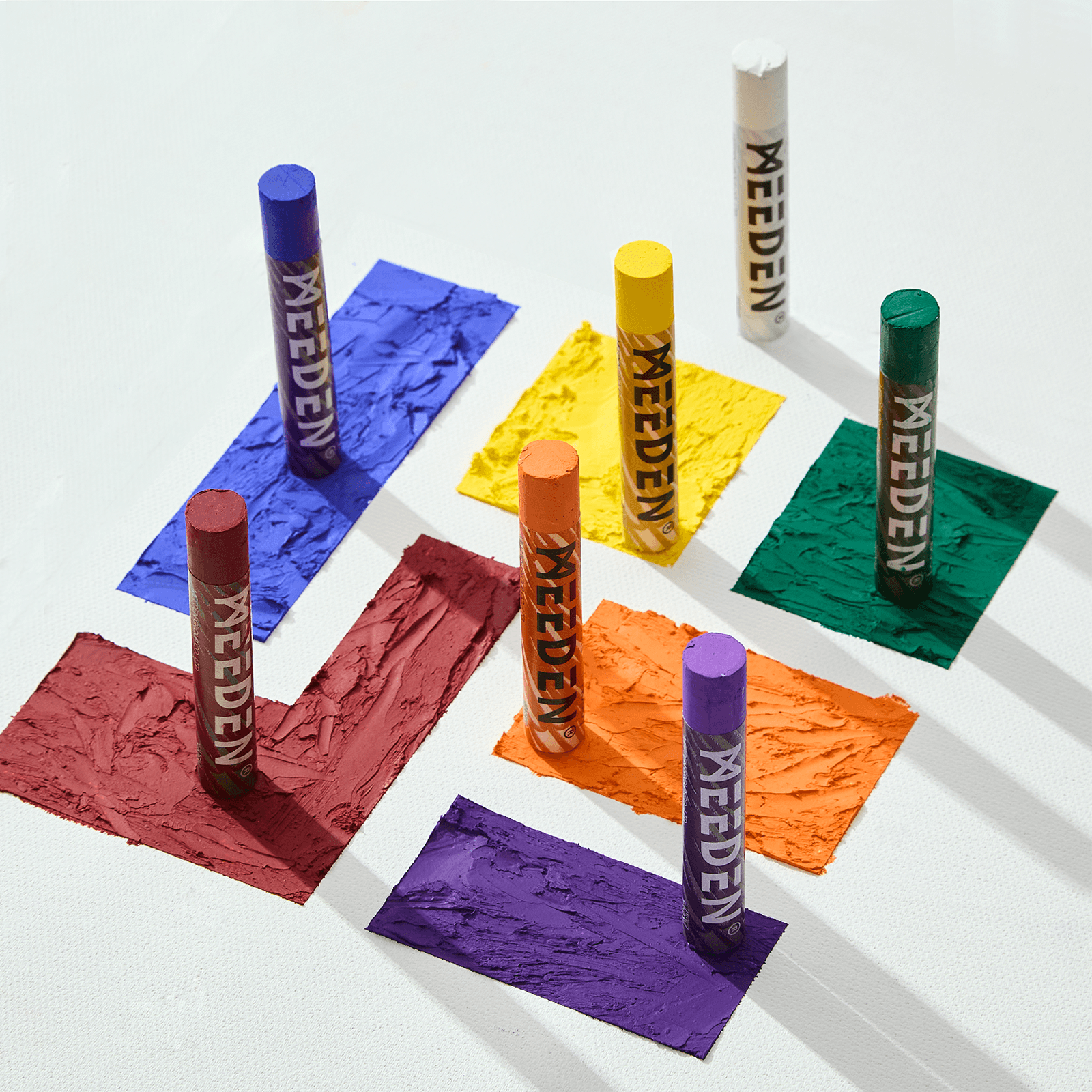 MEEDEN Soft Blue Oil Pastels 6 Pcs Set