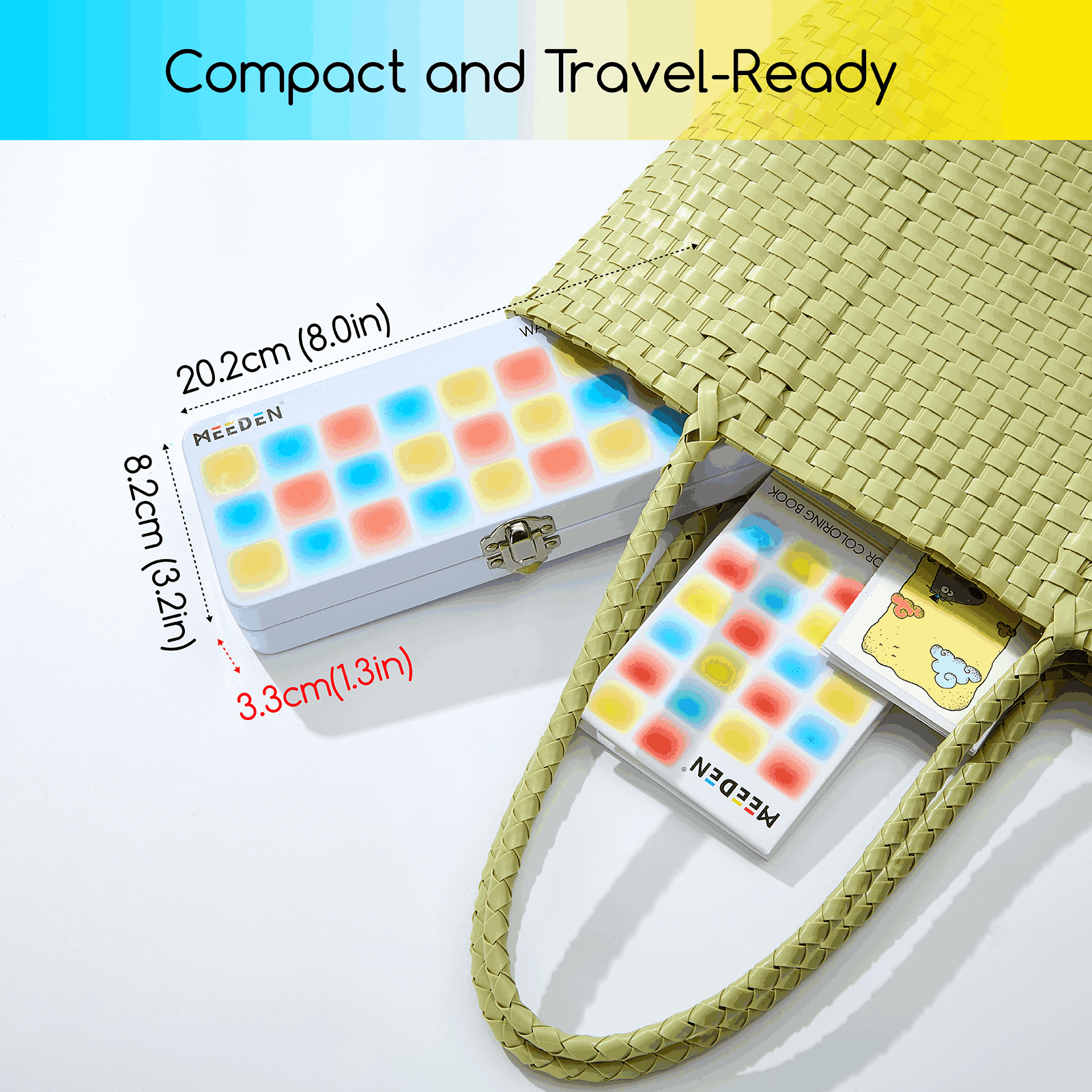 MEEDEN Travel Watercolor Paint Set , 50 Colors