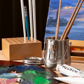 MEEDEN Portable Paint Brush Washer: Airtight Stainless Steel - Medium