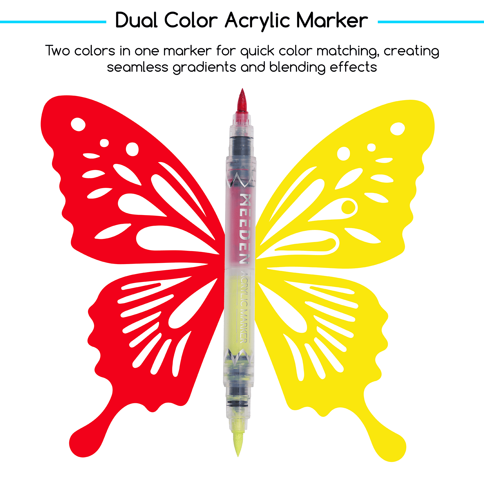 MEEDEN Dual Tip Acrylic Paint Markers – 48 / 96 / 120 Colors