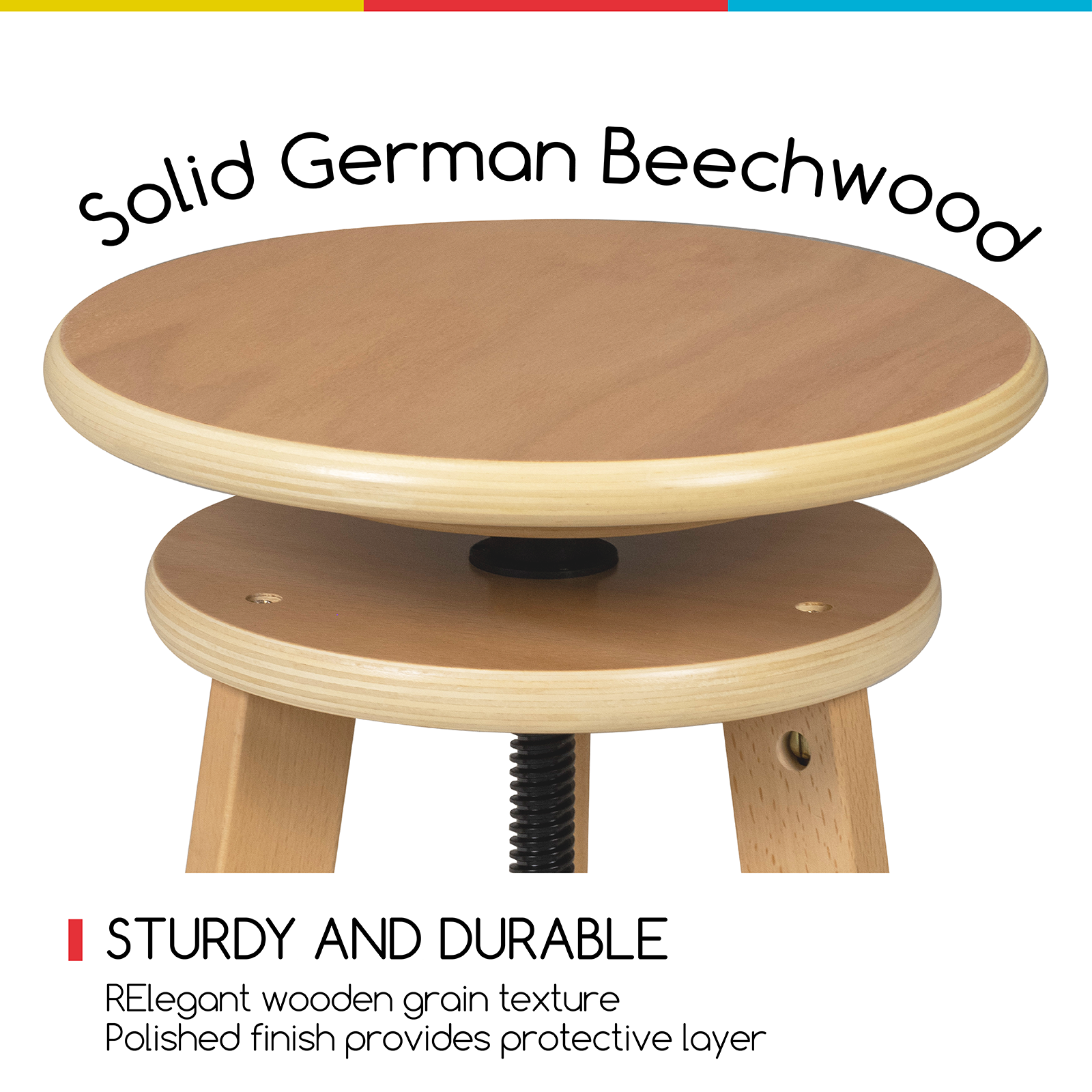 MEEDEN Adjustable Wooden Drafting Table & Stool Set , Natural-XSZ-2