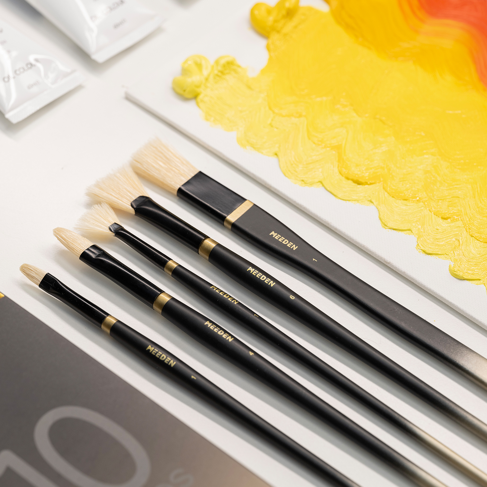 MEEDEN Oil Paint Brush Set of 10