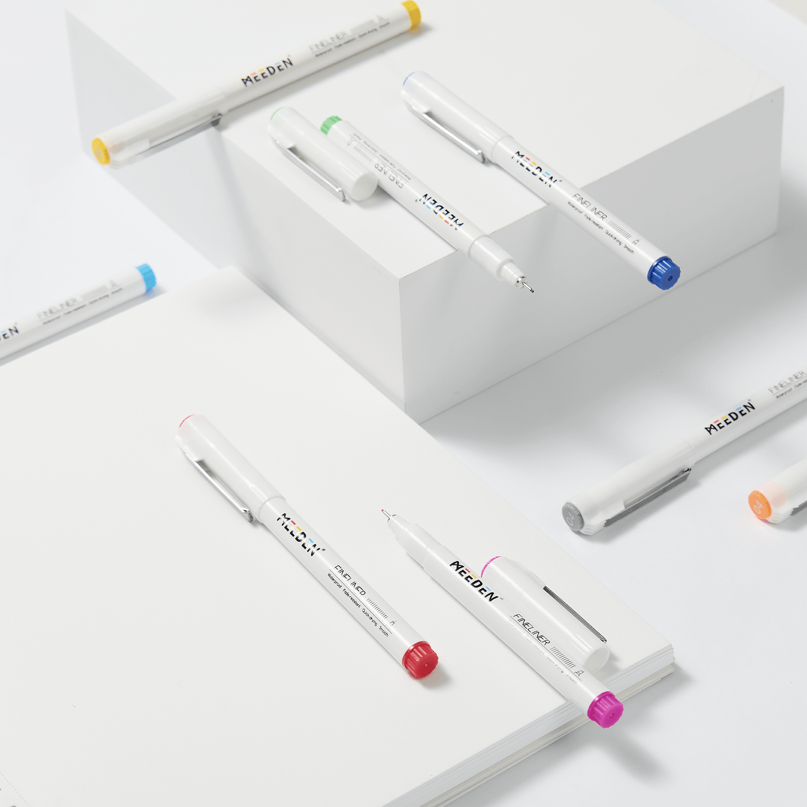 MEEDEN Micro Fineliner Drawing Pens: 12 Colors 0.4mm Fine Liner Pen Set