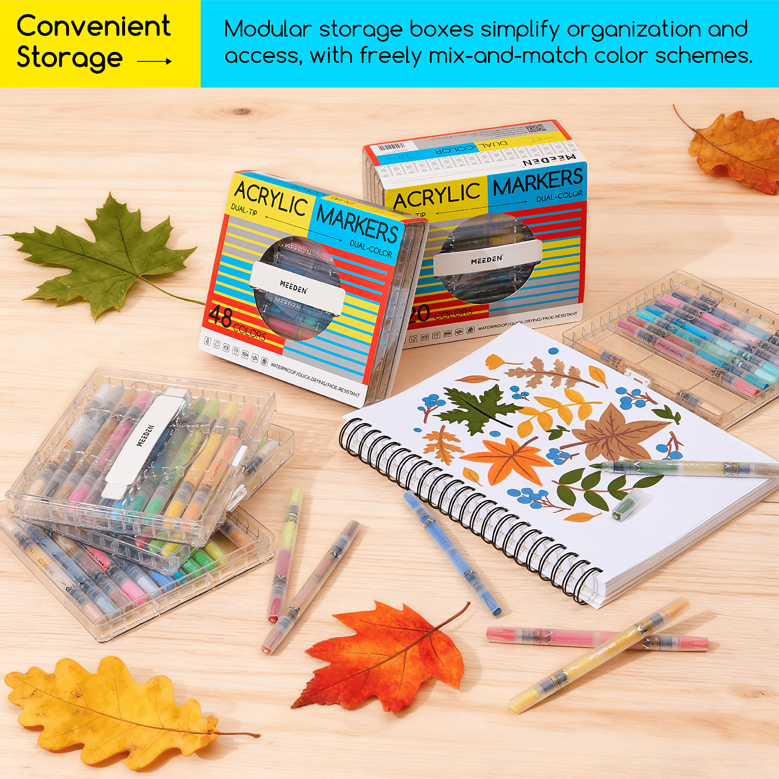 MEEDEN Dual Tip Acrylic Paint Markers – 48 / 96 / 120 Colors MEEDEN Dual Tip Acrylic Paint Markers – 48 / 96 / 120 Colors