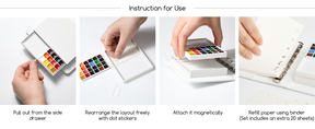MEEDEN Travel Watercolor Sketchbook Set, 30 Sheets Watercolor Paper, 24 Colors, Brush & Palette