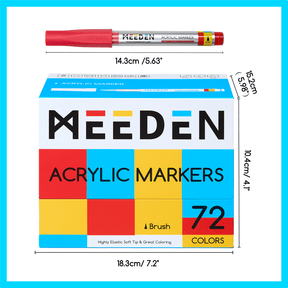 MEEDEN Soft Brush Tip Acrylic Paint Marker – 24 / 48 / 72 Colors