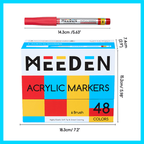 MEEDEN Soft Brush Tip Acrylic Paint Marker – 24 / 48 / 72 Colors