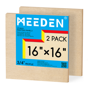 MEEDEN Artist Birch Wood Canvas Board, 3/4” Deep