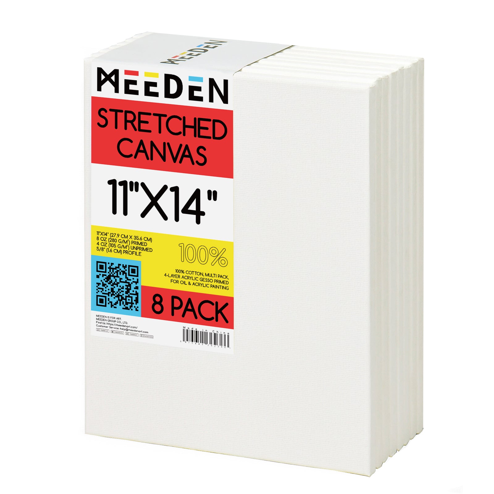 MEEDEN 100% Cotton Stretched Canvas