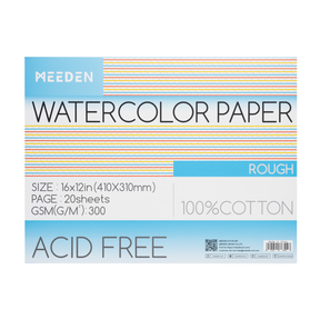 MEEDEN Cold Press & Hot Press & Rough Watercolor Paper Pad