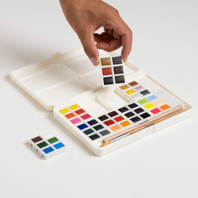 MEEDEN 48-Color Solid Watercolor Set