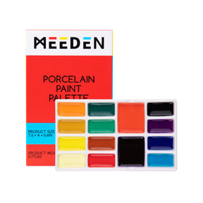 MEEDEN 14-Well Ceramic Watercolor Paint Palette