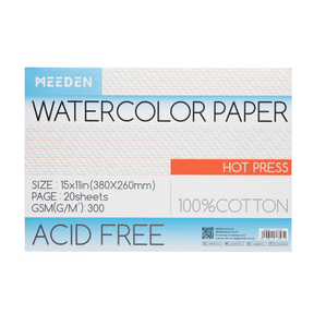 MEEDEN Cold Press & Hot Press & Rough Watercolor Paper Pad