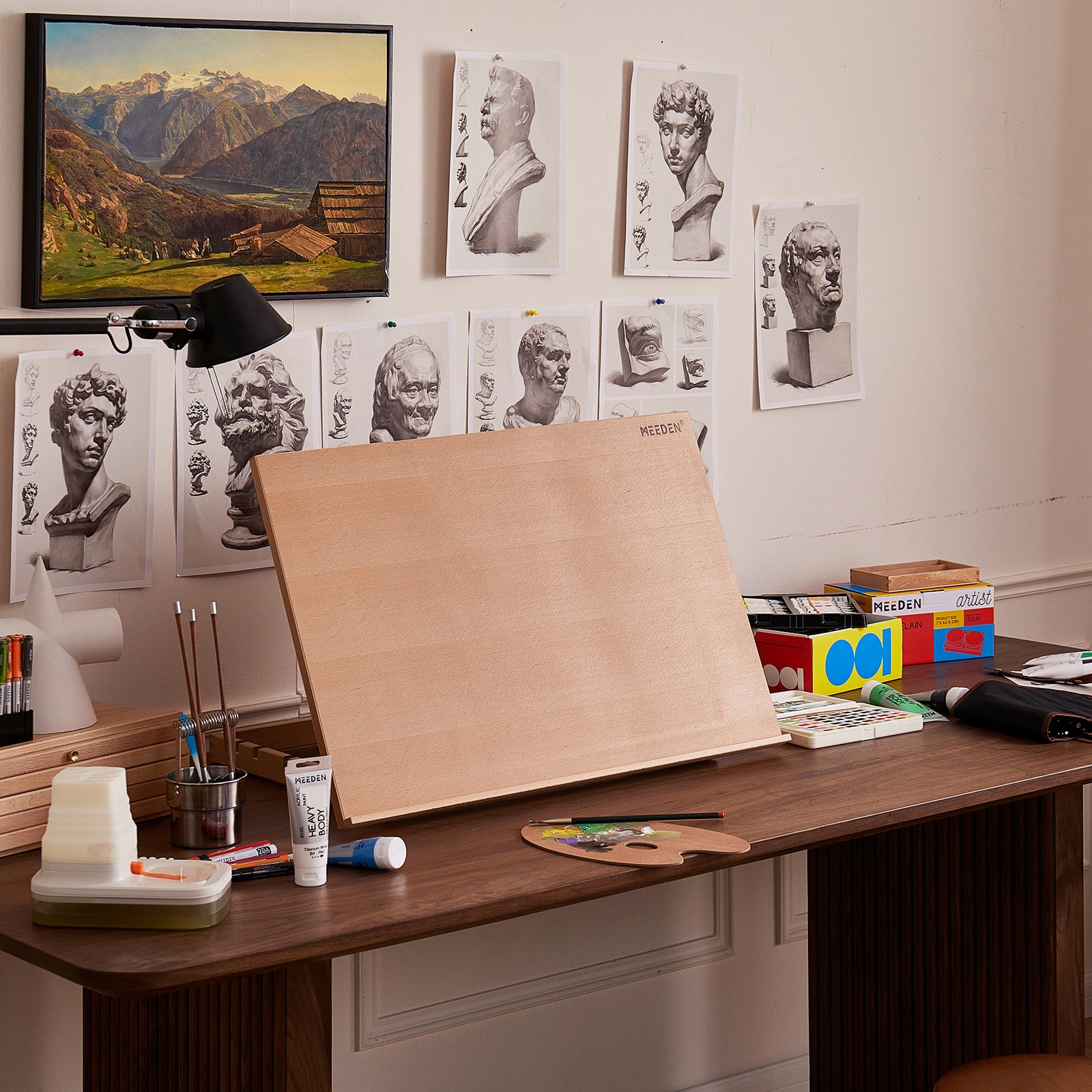 MEEDEN Extra Large Desk Easel - Beechwood